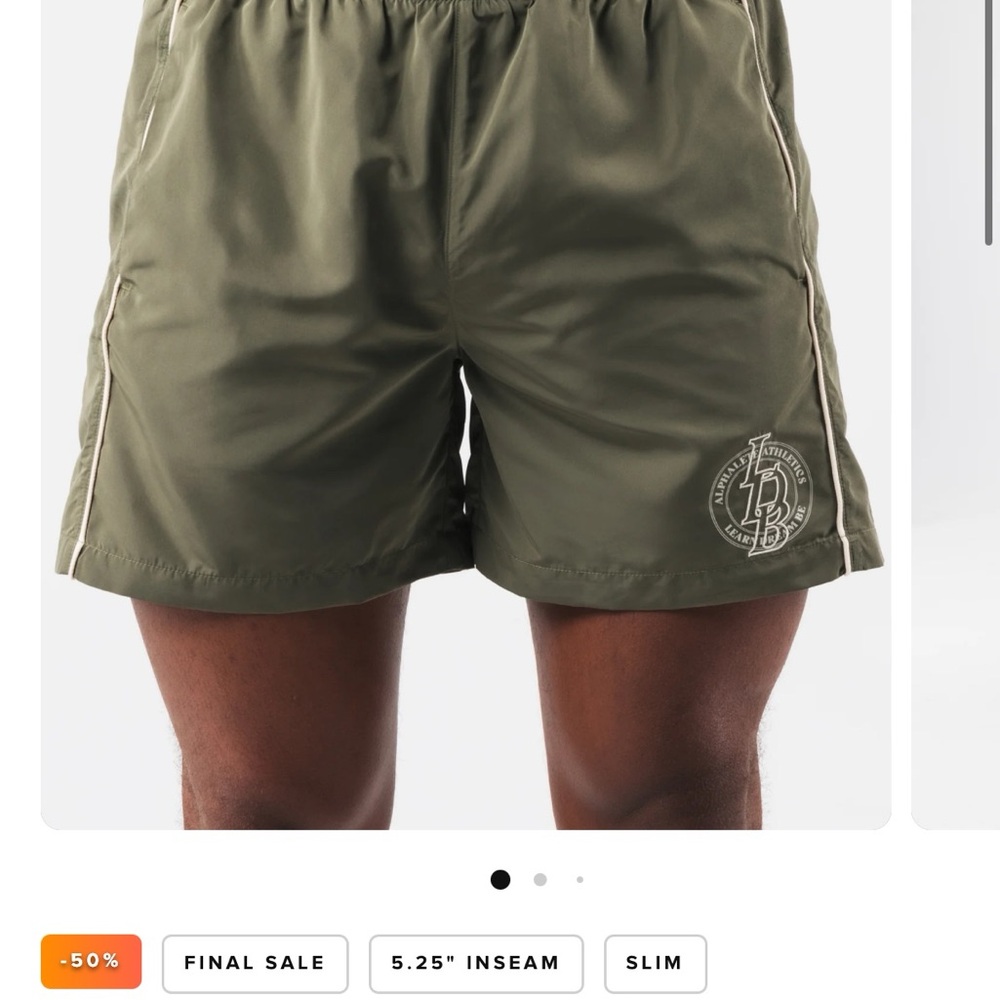 Alphalete Men's Technical Swim Shorts in Reseda - Picture 3 of 3